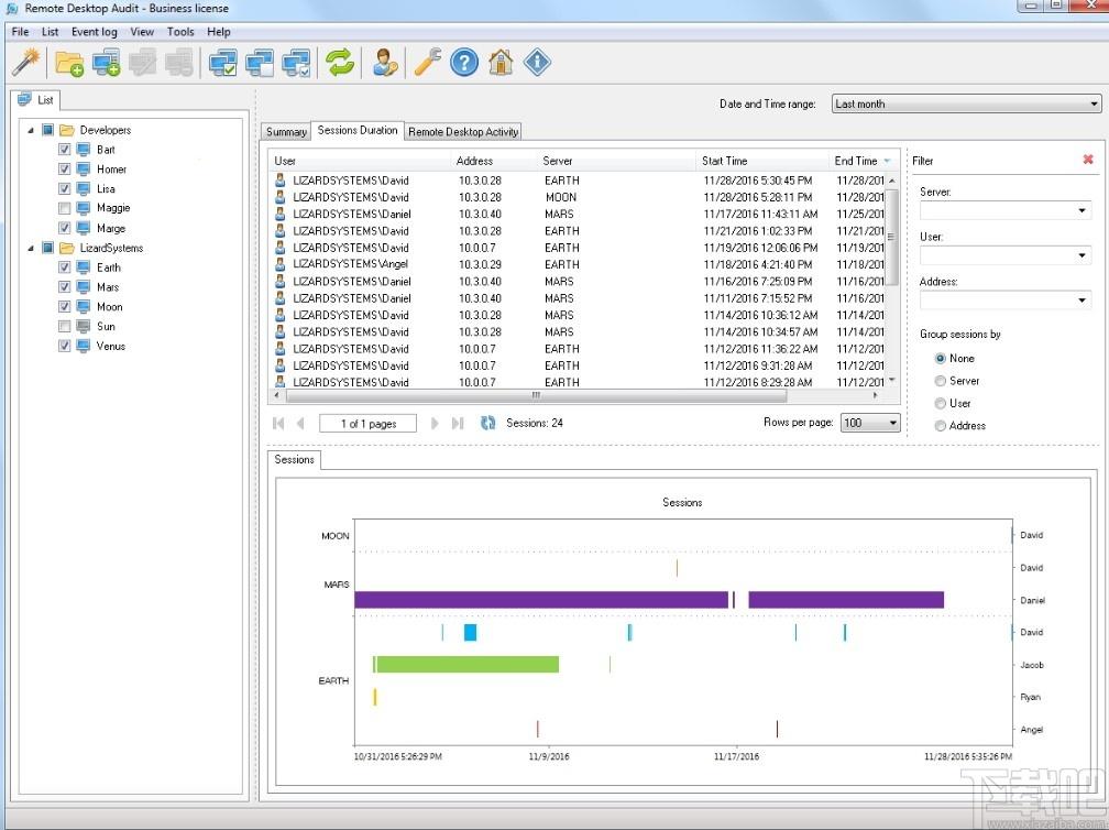 Remote Desktop Audit下载,远程桌面管理器,远程控制,远程监控