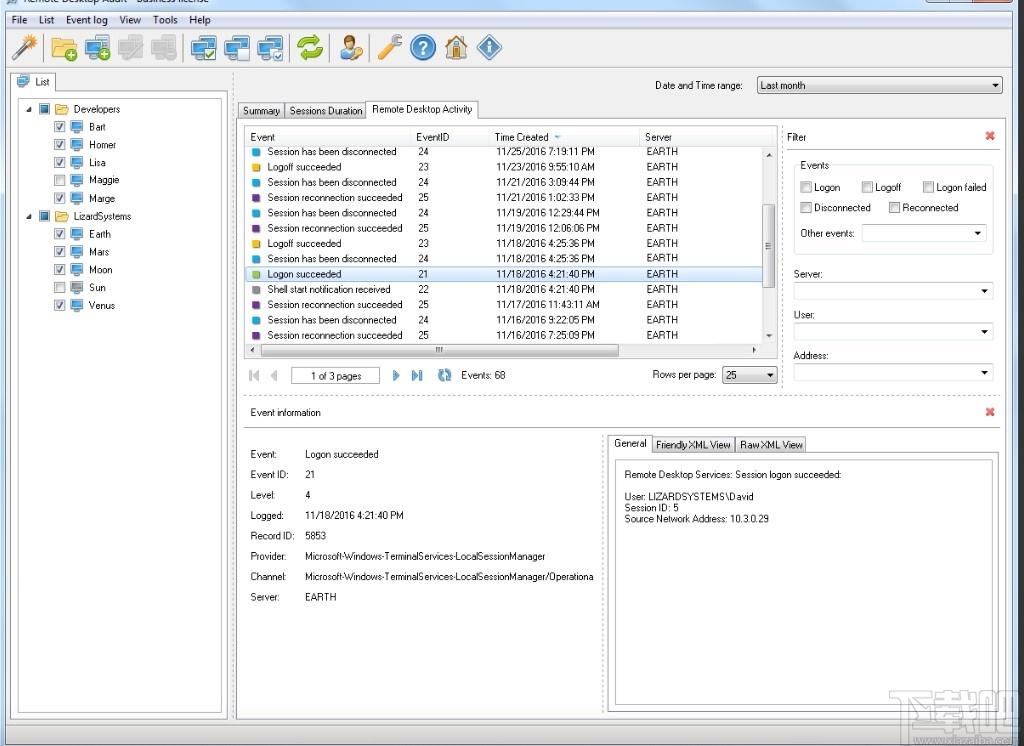 Remote Desktop Audit下载,远程桌面管理器,远程控制,远程监控